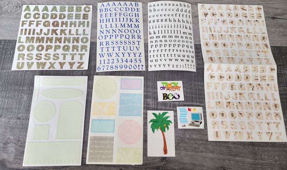 Lot Scrapbooking Stickers Retired - Mrs. Grossman Letters Labels Beach NEW #30
